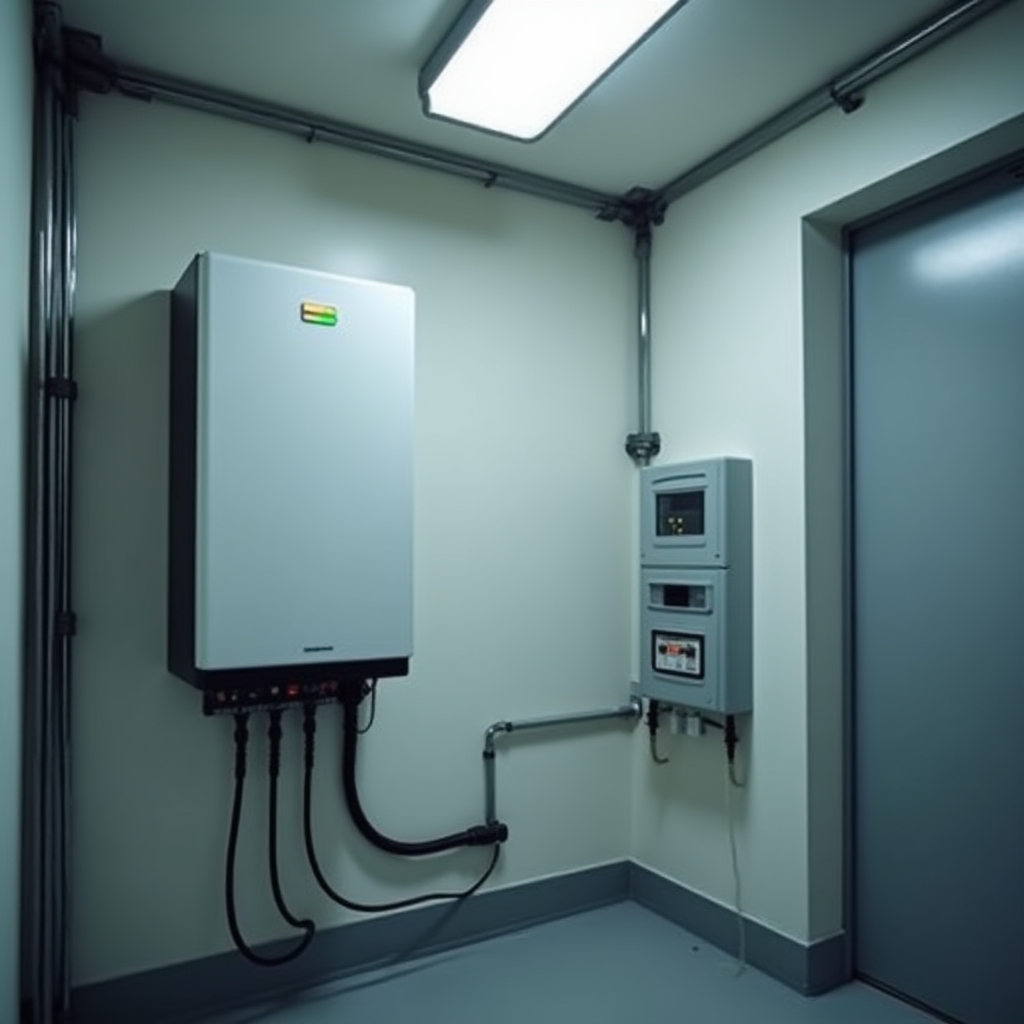 Inversor de un sistema on-grid conectado a la red eléctrica en una vivienda